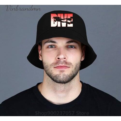 New design Humor Scuba Dive Fisherman Hat Luxury Brand Scuba Diving Lovers Funny Scuba Diver Bucket Cap