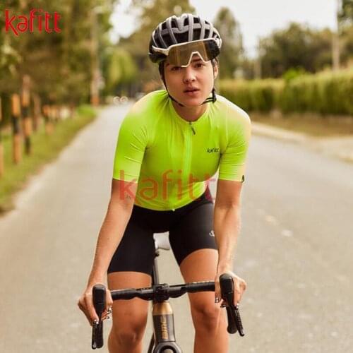 Kafite New Womens Suit Short-sleeved Cycling Wear Suit Professional Team Jumpsuit Sicilian feminine Cycling Wear Clothing