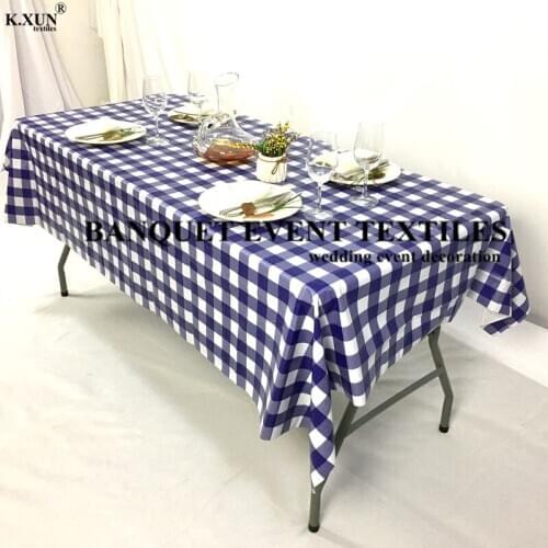 Pastoral Plaid PVC Poly Tablecloth Banquet Table Cloth For Wedding Event Party Hotel Decoration