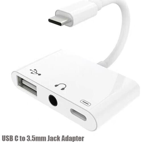 USBC Adapter USB Type C to 3.5mm Headphone Jack USB Camera Reader Plug OTG Adapter Type C Splitter Charging the Phone for Xiaomi