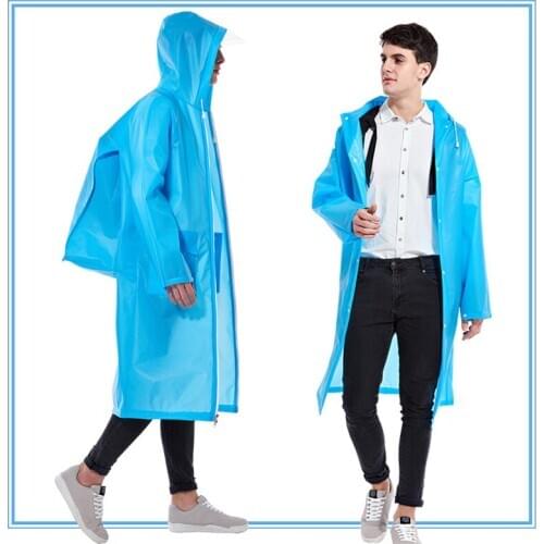 Raincoat Portable Rain Cape Poncho With Hat Hood For Coat Outdoor Travel EVA Women Rainwear Men Rain Coat Cape Cover Hooded