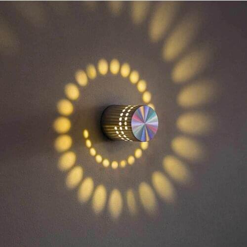 Sunflower RGB Effect Light LED Remote Control Spiral Porous Lamp Yellow/Blue/Red Indoor Lighting Wall Light Home KTV Club Decor