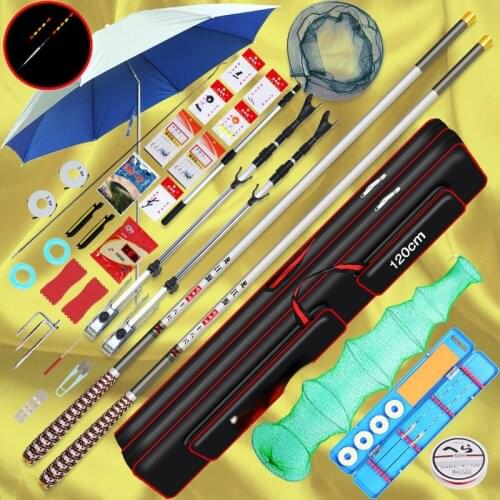 Float Fishing Rod Carbon Spinning Holders Bag Spoon Net Set Fishing Rod Baitcasting Combo Pesca Entertainment Supplies YD50TZ