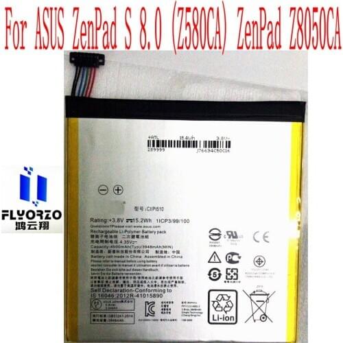 High Quality 4000mAh ASUS C11P1510 Battery For ASUS ZenPad S 8.0 (Z580CA) ZenPad Z8050CA Mobile Phone