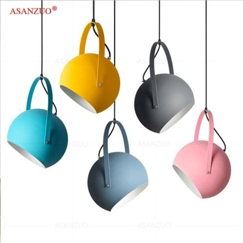 Modern LED Pendant Lights colourful Dining-room Restaurant Pendant Lamps E27 electric Wire Home Decration Lighting fixtures