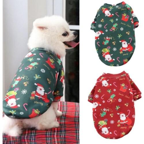 Universal Fascinating Puppy Christmas Costume Clothing Vivid Color Puppy Christmas Coat Stylish for Teddy