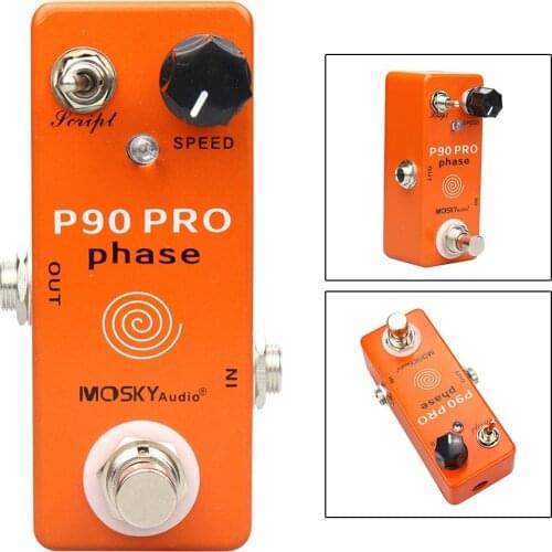 Mosky P90 PRO Vintage Phase Phaser Electric Guitar Effect Pedal Full Metal Effect Pedal True Bypass Guitar Accessories