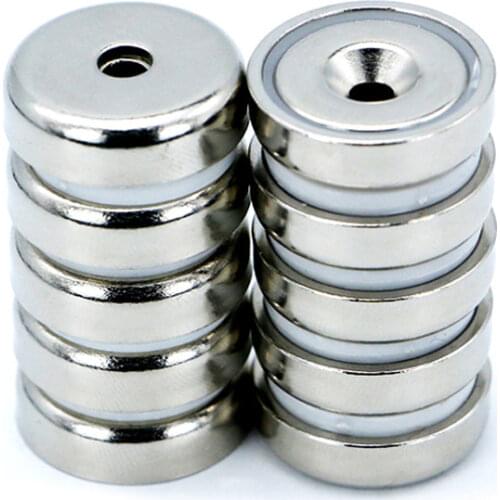 10 Pcs Neodymium Magnets Dia16mm 20mm 25mm 32mm Countersunk Ring Hole Rare Earth Strong Crafts Magnet N38 Salvage Magnet Parts
