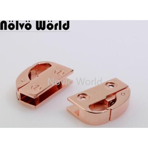 2 pieces, 33*10mm rose gold metal side clip buckle shoes garment belts handbag hanging hook strap chain diy hardware accessories