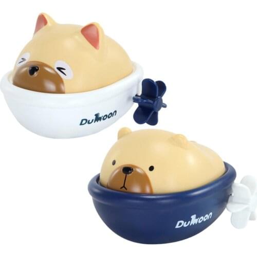 2020 Baby Bath Toys Animal Cute Cartoon Non-toxiWind-up Dog Kayak Classic Baby Water Toy Infant Swim For Kid