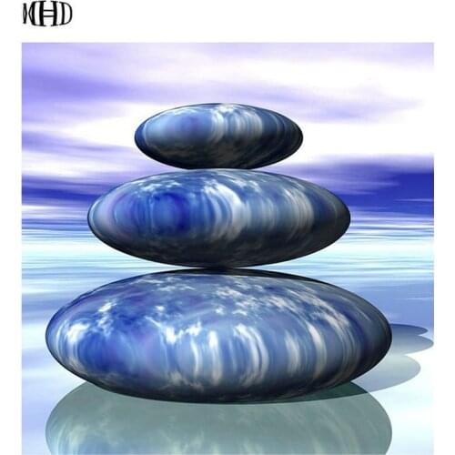 MHD DIY 5D Diamond Painting Cobblestone Cross Stitch kits Full Diamond Embroidery Mosaic Pasted Painting Portrait Craft gift