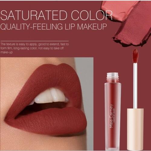 Velvet Matte Lip Gloss Lightweight Silky Satin Long Lasting Waterproof Liquid Lipstick Nourish Moisturizing Sexy Red Lip Tint