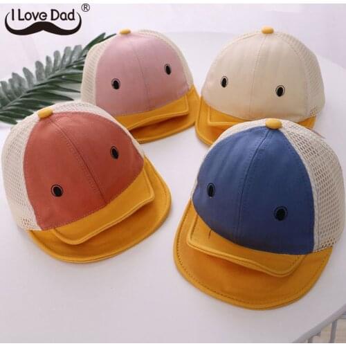 Summer New Baby Hat Cute Duckbill Brim Kids Children Baseball Cap Mesh Breathable Baby Boy Girl Hats Girls Beanie Sun Cap