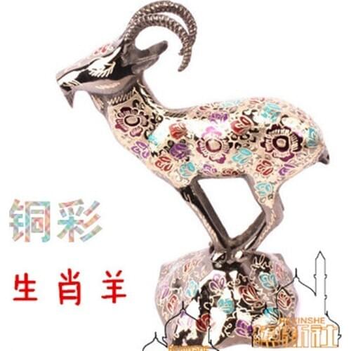 Pakistan bronze bronze ornaments mascot of the year of the goat Zhaocai sheep sheep blessing Home Furnishing decoration