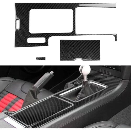 For Ford Mustang 2009-2013 Carbon Fiber ABS Interior Gear Shift Box Panel Cover
