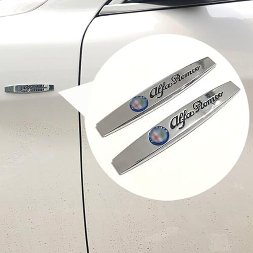 Car Fender Decorative Labeling Metal Side Labeling Car logo Sticker For Alfa Romeo Giulia Stelvio