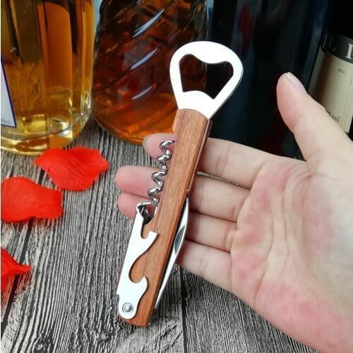 Wood Multifunction wine knife corkscrew wine opener wine corkscrews can be engraved free packing in gift box LX3661