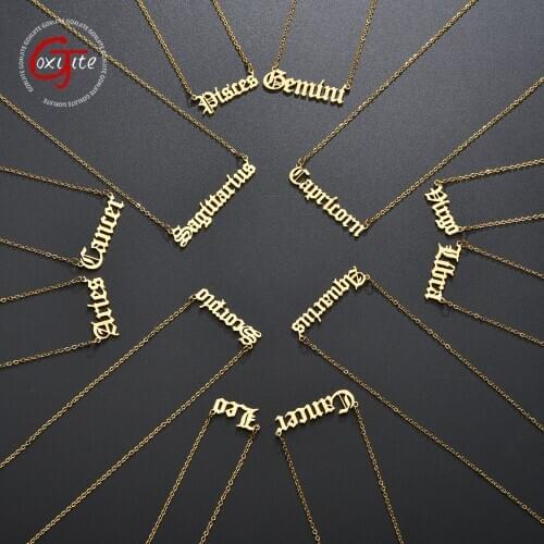 Женские кулоны знаки зодиака Goxijite China At AliExpress