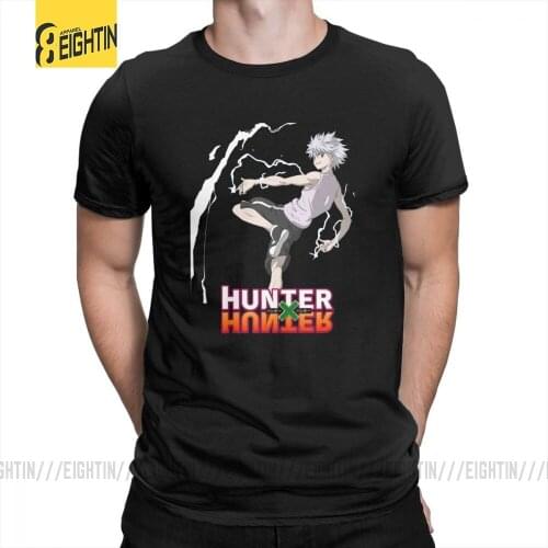 Hunter X Hunter T Shirt Kiluas Classic Japanese Lightweight Short Sleeves Printing Comic Purified Cotton Tee Shirts Mens T-Shirt