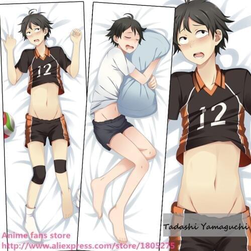 Cool Japanese Anime Pillowcase Haikyuu!! Tadashi Yamaguchi Cute BL decorative Hugging Body Pillow Case Bedding