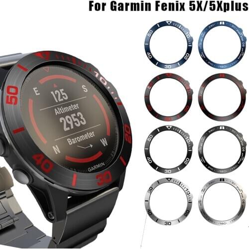Metal Bezel Ring Styling Frame Case for Garmin Fenix 5X 5X Plus Smart Watch Stainless Steel Cover Anti-scratch Protection Ring