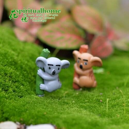 Mini kawaii Koala action Figures micro fairy garden decoration figurine Toys miniature terrarium dollhouse DIY accessories