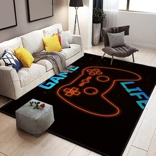 Cartoon Kids Carpet Cartoon Anime Gamer Controller Carpets for Living Room Bedroom Floor Mat Child play Area Rugs dropshopping