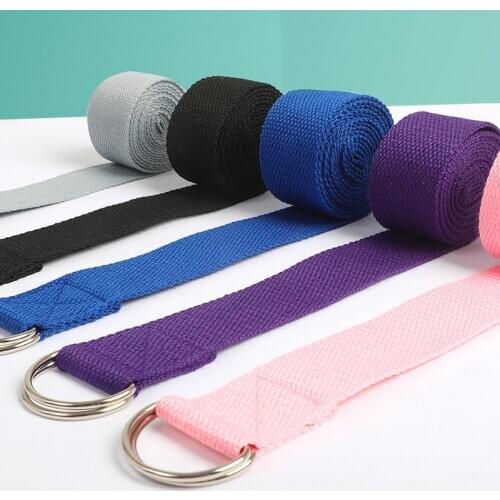 Wholesale Yoga Belts Training Rope Stretch Strap Multi Function Pilates Yoga D-Ring Workout Tools Gym Equipment 5 Pcs