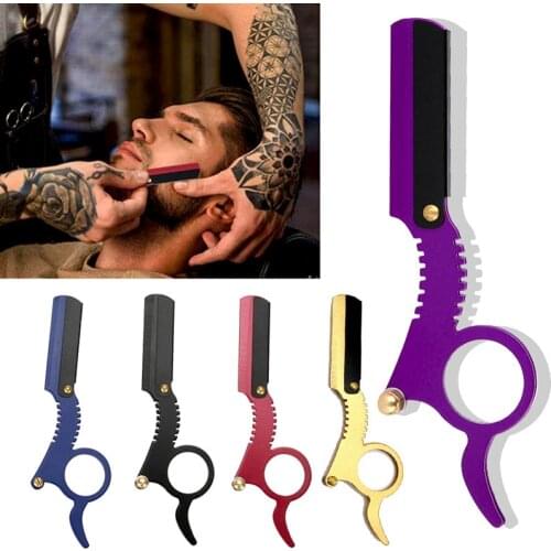 Hairdressing Thumb Razor Foreign Trade Stainless Steel Old Fashioned Razor Man Manual Razor