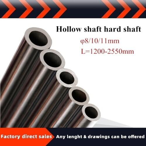 8mm/10mm/11mm Cylinder Hollow Optical Axis Linear Rail Shaft Railguide Chrome-Plated Hard Shaft Guide Rail L=1200-2550mm