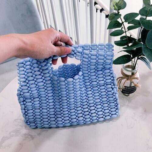 Handmade Women Pearl Bags Designer Beaded Shoulder Bags Female Charm Pearls Crossbody Bag Luxury Evening Clutch Purse Lady 2021