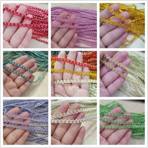 125Meters S Shaped Lace Trim Ribbon 5mm Curve Lace Trimming Clothes Accessories Wedding Craft DIY Sewing Fabric Lace Home Decor