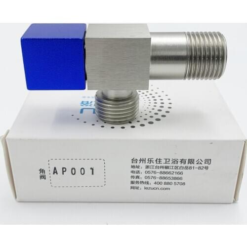 LEZHU Bathroom Angle Filling Valve Faucets Black Stainless Steel Kitchen Cold Hot Mixer Tap Accessories Standard G1/2 Threaded