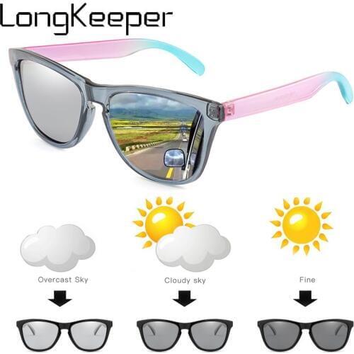 Fashion Women Polarized Photochromic Sunglasses Men Classic Square Chameleon Sun Glasses Change Color Eyeware Driving Goggles