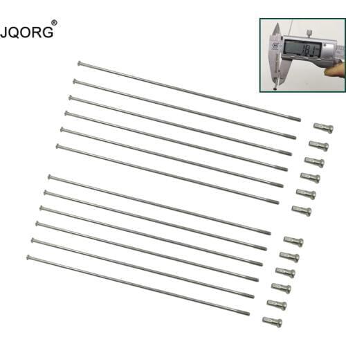 36 Pieces A Lot 15 G Diameter 1.8 mm Straight Pull Bicycle Spokes 304 Stainless Steel Material Straight Head Mountain Bike Spoke