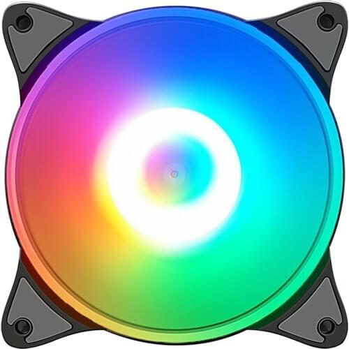 COOLMOON 12cm Silent Chassis Cooling Fan 5 Colors LED Lighting Large 4Pin Heatsink Radiator for Desktop PC Case