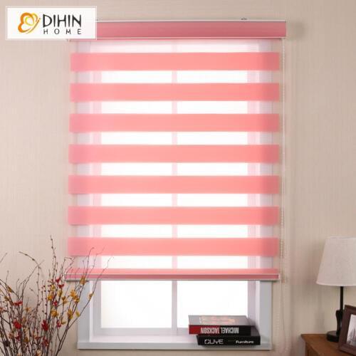 Modern Zebra Blinds Double Layer Light Shading Window Roller Blinds for Living Room Free Shipping