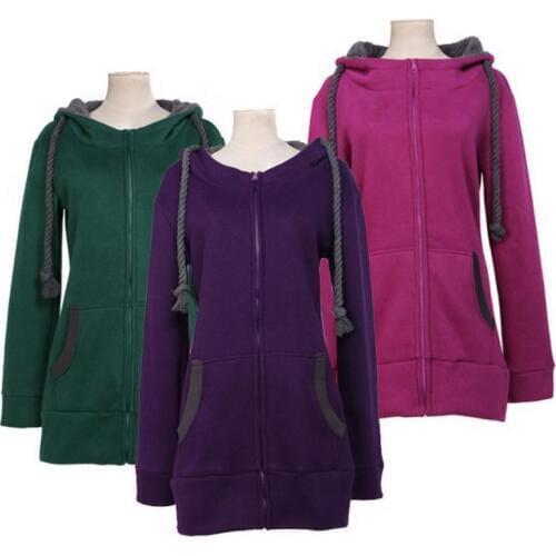 Autumn Winter Women Coat Warm Thick Fleece Jacket Outerwear Hoodies Sweatshirts Female Winter thick sweatshirt plus size S-XXXXL