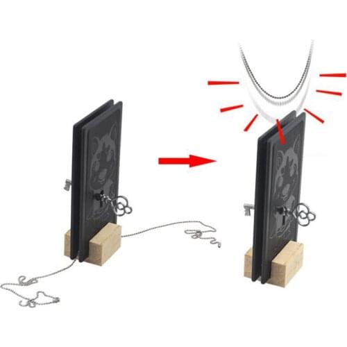 1set Children Magic Props Black Necklace Mysterious Magic Tricks Toy Novelty Fun Convenience Props Products For Adult Kid