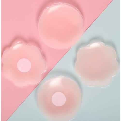 1pc Reusable Invisible Self Adhesive Silicone Breast Chest Nipple Cover Bra Pasties Pad Petal Mat Stickers Accessories for Woman