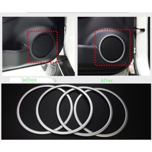 4Pcs/Set ABS Chrome Door Stereo Speaker Ring Cover Speaker Trim Sticker for Nissan Xtrail X Trail Rogue T32 2014 2015 2016