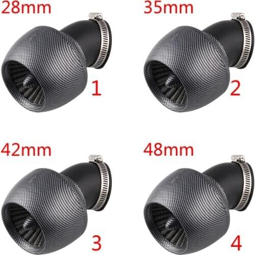 48mm Universal Carbon Fiber Air Filter For 150cc-250cc motorcycle scooter ATV Wholesale