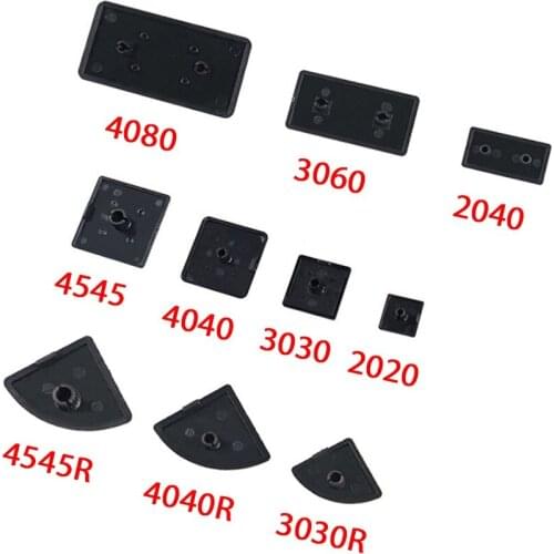 5/10/20/50PCS Black Plastic End Cap Cover Plate Endcap for 2020 2040 3030 3060 3030R 4040 4080 4040R 4545 EU Aluminum Profile