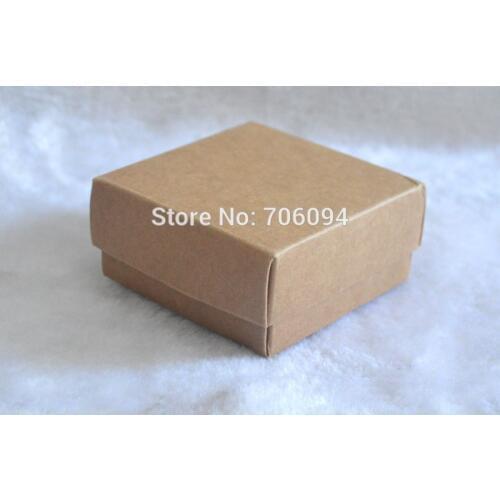 8.8*8.8*4.2CM,50pcs/lot, Free Shipping Jewerly kraft paper box Brown kraft handmade gift boxes,custom box logo kraft paper box