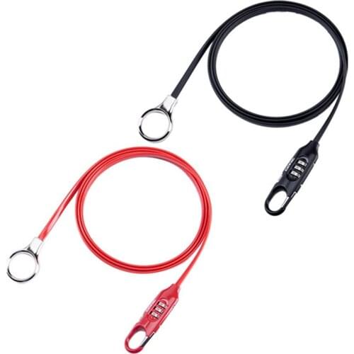 CXWXC Bike Combination Lock Zinc Alloy Non-Theft Security Helmet Lock Ultralight Portable Steel Cable Lock 180cm