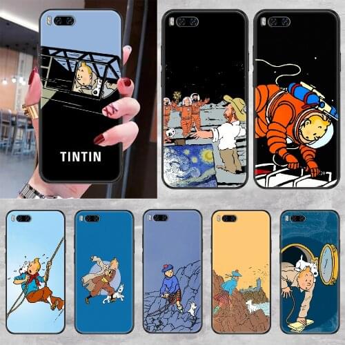 The Adventures Of Tintin Phone case For Xiaomi Mi Max Note 3 A2 A3 8 9 9T 10 Lite Pro Ultra black art shell tpu Etui fashion