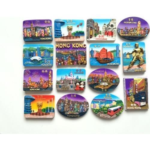 Hong Kong travel resin refrigerator stickers