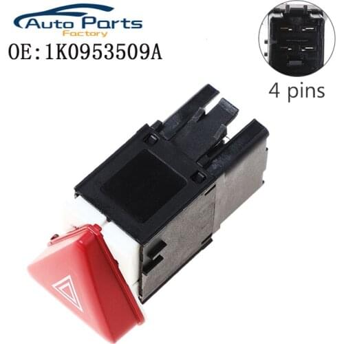 For Volkswagen Golf MK5 2004-2009 Rabbit Red Hazard Warning Flash Switch Button 1K0953509A 18G953509