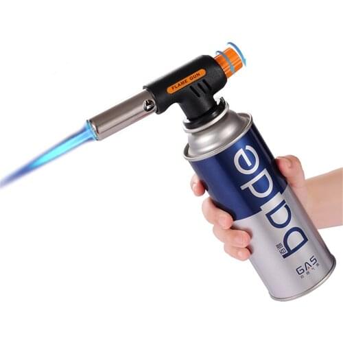Strong Flame Gas Torch Lighter Auto Ignition Gun Welding Butane Airbrush Soldering Burner Blowtorch Outdoor Kitchen Cooking Tool