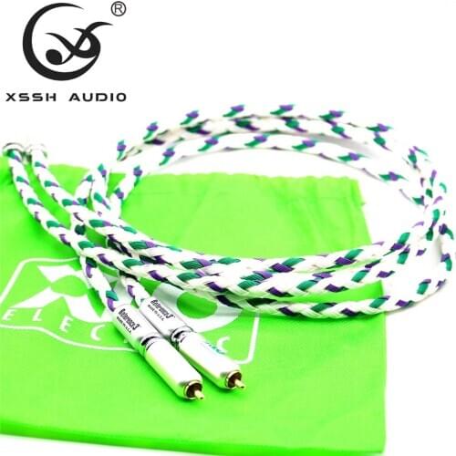 XSSH Audio YIVO Hifi H-end 2 RCA to 2 RCA Cable reference 3 Signature edition series R3 RCA Audio Extension Cord Cable Wire